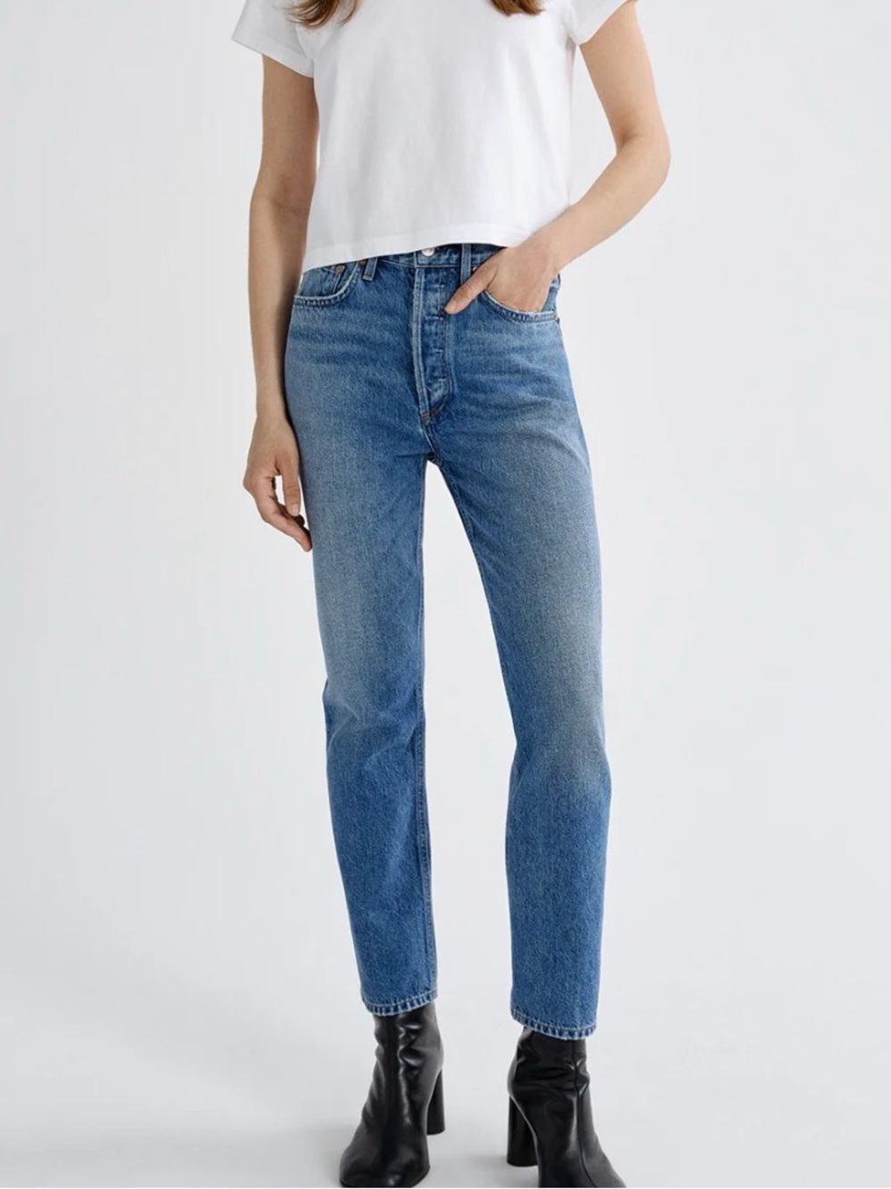 AGOLDE Riley High-Rise Straight Jeans Size 24